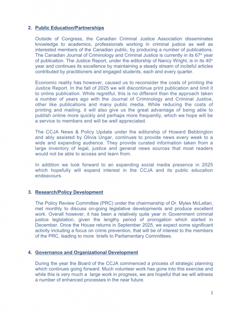 EXECUTIVE DIRECTOR’S ANNUAL REPORT 2024-2025 – CCJA