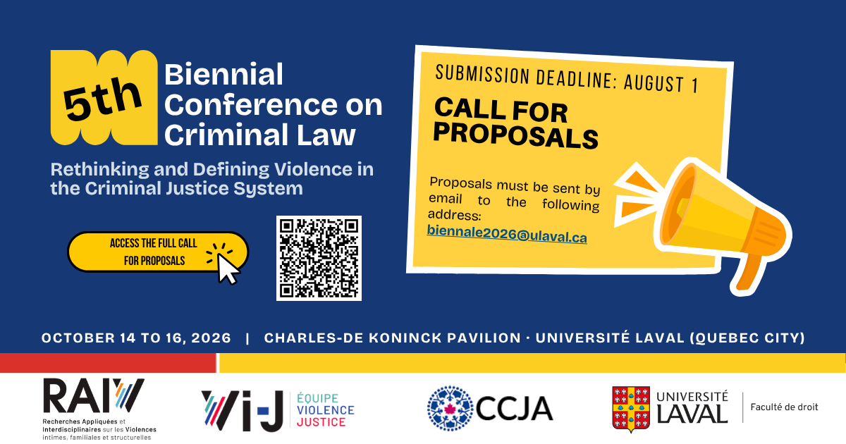 CALL FOR PAPERS – 5th Biennial Conference On Criminal Law
